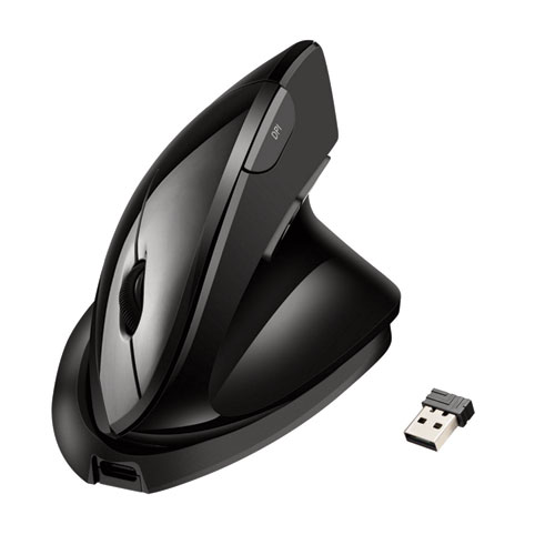 iMouse V30 Wireless Adjustable Vertical Ergonomic Mouse-TAA, 2.4 GHz/30 ft Wireless Range, Right Hand Use, Black