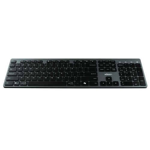 WKB-7300 Wireless Keyboard and Mouse, 2.4 GHz Frequency/30 ft Wireless Range, Gray/Black