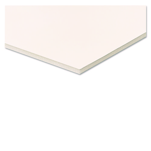 Foam Board, Polystyrene, 40 x 30, White Surface and Core, 10/Carton