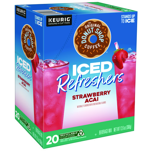 ICED Refreshers K-Cup Pods, Strawberry, 20/Box