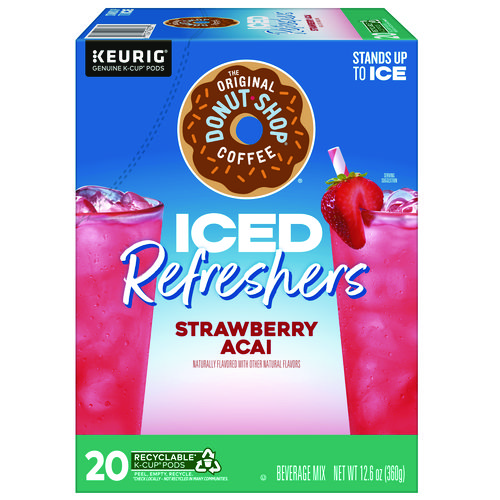 ICED Refreshers K-Cup Pods, Strawberry, 20/Box