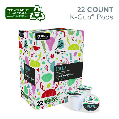 BOU YAH K-Cup Pods, Light Roast, 22/Box