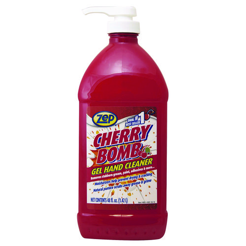 Cherry Bomb Gel Hand Cleaner, Cherry Scent, 48 oz Pump Bottle