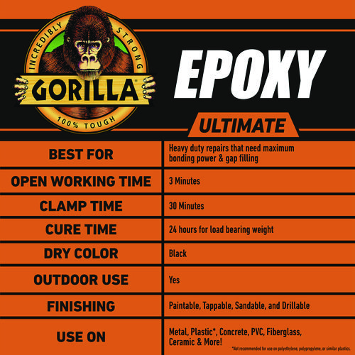 Epoxy Ultimate, 0.85 oz Syringe, Dries Black