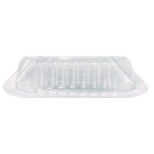 Plastic Dome Lids, Fits 1 lb Oblong Pan, Clear, 1,000/Carton