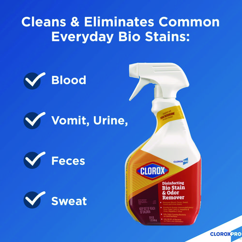 Disinfecting Bio Stain and Odor Remover, Fragranced, 128 oz Refill Bottle