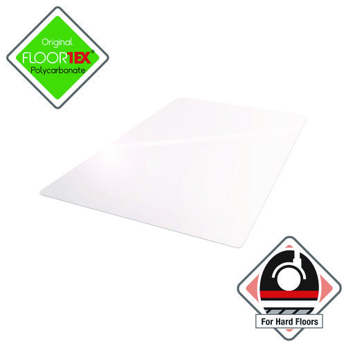 Cleartex Ultimat Polycarbonate Chair Mat for Hard Floors, 48" w x 53" l, Clear