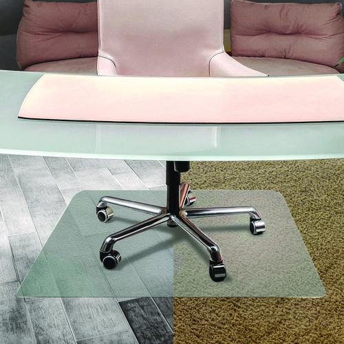 Cleartex Unomat Anti-Slip Chair Mat for Hard Floors/Flat Pile Carpets, 60" w x 48" l, Clear