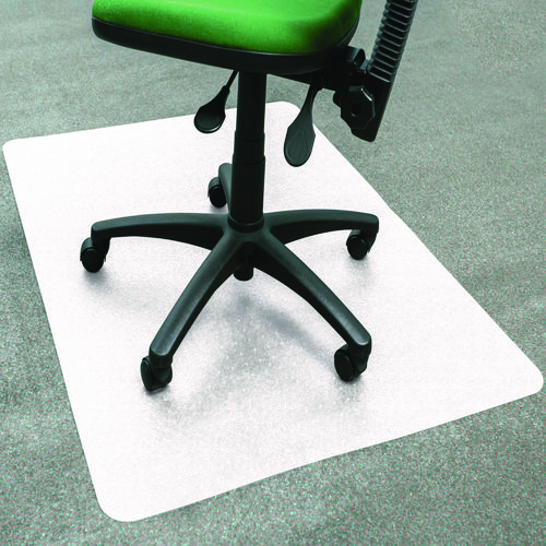 Cleartex Polypropylene Foldable Chair Mat for Carpets, 35" w  x 46" l, Translucent
