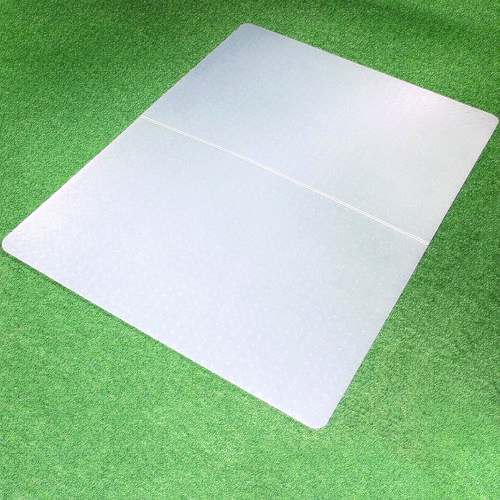 Cleartex Polypropylene Foldable Chair Mat for Carpets, 46 x 57, Translucent