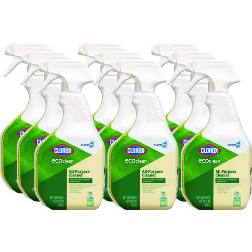 Clorox Pro EcoClean All-Purpose Cleaner, Unscented, 32 oz Spray Bottle, 9/Carton
