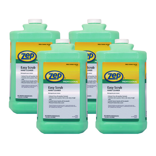 Zep Professional® Industrial Hand Cleaner, Easy Scrub, Lemon, 1 Gal Bottle, 4/Carton