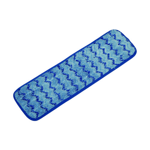 8125017186096 SKILCRAFT Microfiber Flat Wet Mop - Reusable, 18 x 5.5, Blue, 12/Box