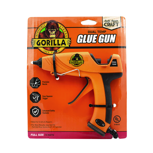 Dual Temp Hot Glue Gun, Orange/Black