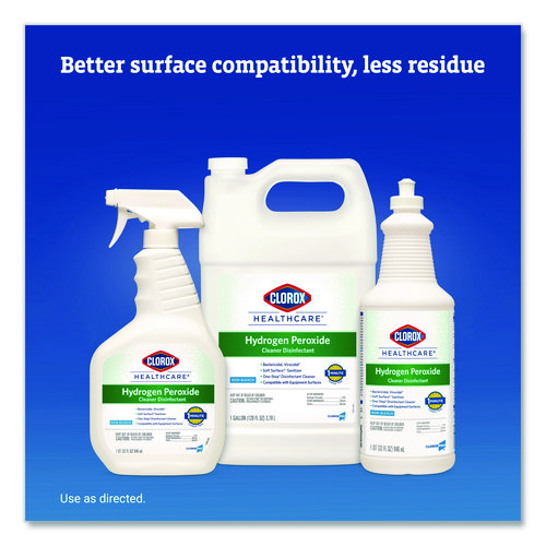 Hydrogen-Peroxide Cleaner/Disinfectant, 1 gal Bottle, 4/Carton