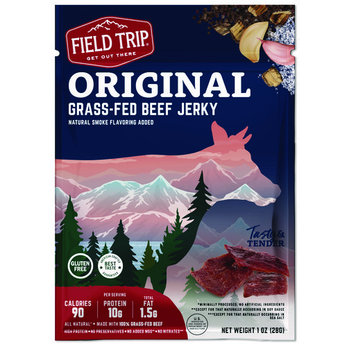 Beef Jerky, Original, 1 oz Bag, 12 Bags/Carton