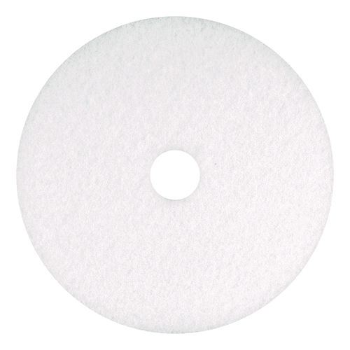 Polishing Pads, 18" Diameter, White, 5/Carton