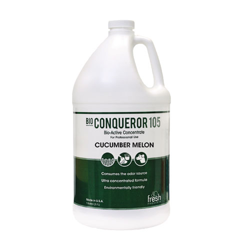 Bio Conqueror 105 Enzymatic Odor Counteractant Concentrate, Cucumber Melon, 1 gal Bottle, 4/Carton