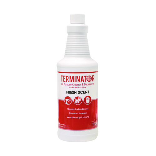 Terminator All-Purpose Cleaner/Deodorizer with (2) Trigger Sprayers, 32 oz Bottles, 12/Carton