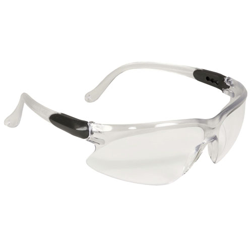 V20 Visio Safety Glasses, Silver Half Frame, Clear Dual Lens, 12/Carton