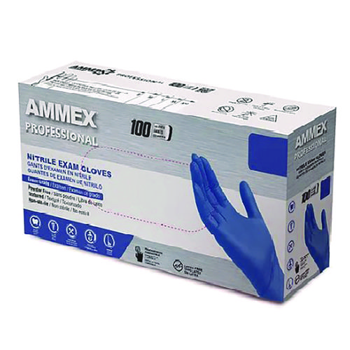 Nitrile Exam Gloves, Powder-Free, Large, Blue, 100/Box