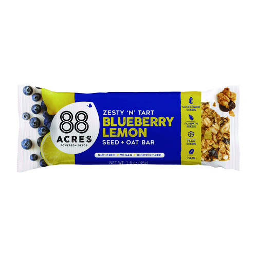 Warm 'N Chewey Gluten-Free Blueberry/Lemon Seed and Oat Bar, 1.6 oz Bar, 9/Box