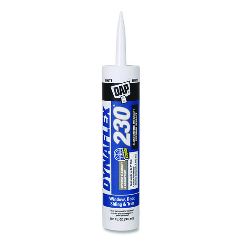 Dynaflex 230 Premium 100% Waterproof Indoor/Outdoor Elastomeric Sealant, 10.1 oz Tube, White