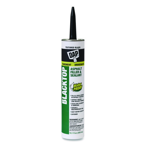 Blacktop Asphalt Filler and Sealant, 10.1 oz Tube, Matte Black