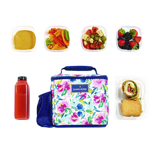 Simplified Lunch Bag, 9.25 x 5 x 9, Multicolor Floral