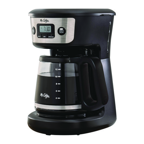 12-Cup Programmable Coffee Maker, Black/Stainless Steel