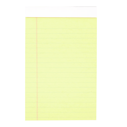 Notepad, Wide/Legal Rule, Black Cover, 70 Yellow 5 x 8 Sheets, 2/Pack