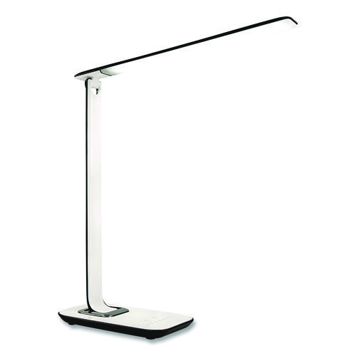 Turcom RelaxaLight Dimmable LED Desk Lamp with USB, Adjustable Neck, 16" to 28.5" High, White