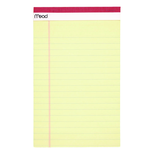 Notepad, Wide/Legal Rule, 50 Canary 5 x 8 Sheets, 4/Pack