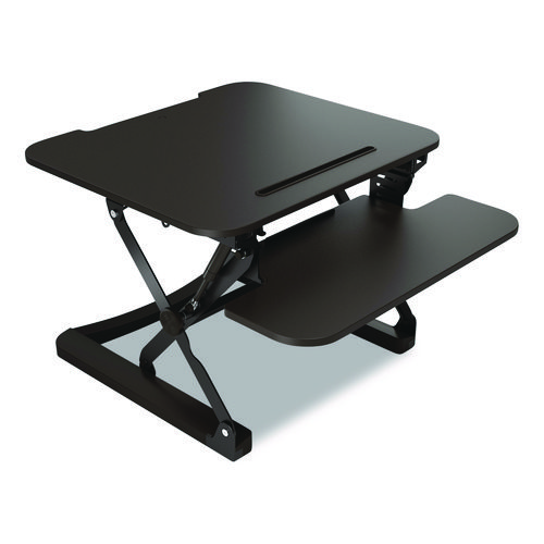 FlexFit Manual Adjustable Desk Converter, 26.7 x 30.8 x 5.9 to 19.6, Black