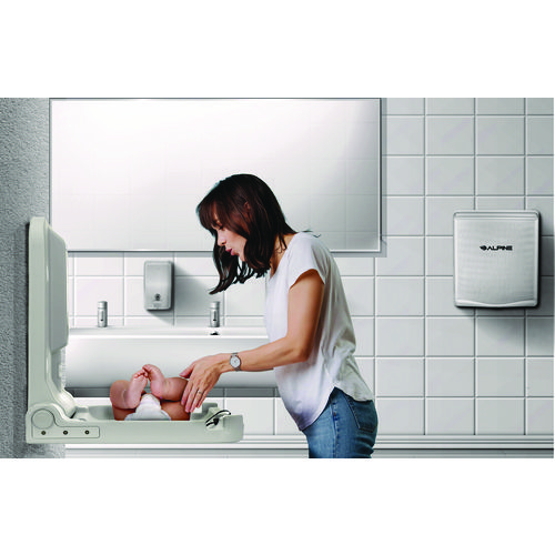 Compact Horizontal Baby Changing Station, 32 x 18, White