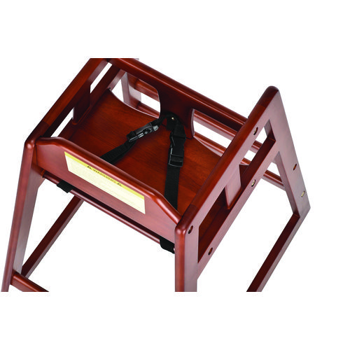 Wooden Stackable High Chair, Supports Up to 50 lb, 29.02" h, Mahogany