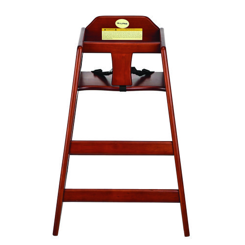 Wooden Stackable High Chair, Supports Up to 50 lb, 29.02" h, Mahogany