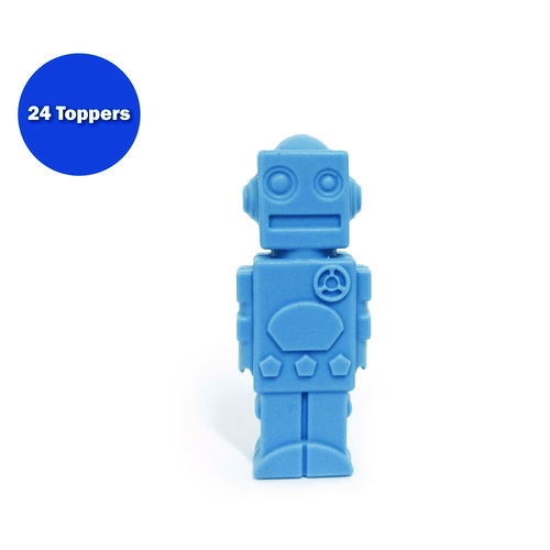 Pencil Topper, Robot, Blue, 24/Carton