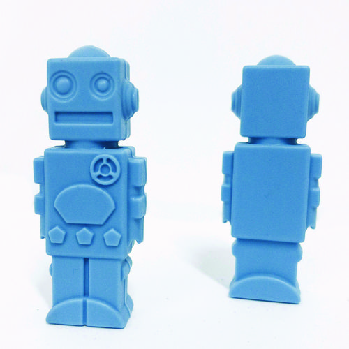 Pencil Topper, Robot, Blue, 24/Carton