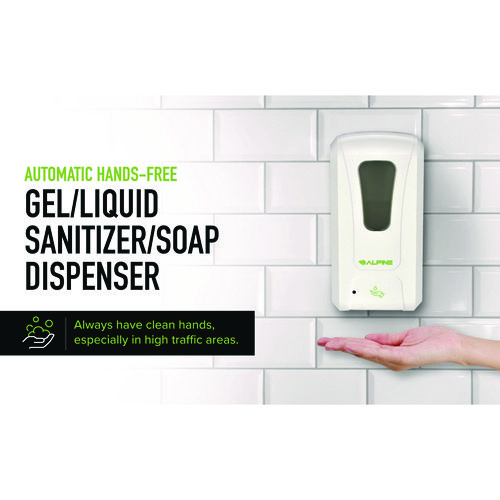 Wall Mount Automatic Foam Hand Sanitizer and Soap Dispenser, 40 oz, 4.48 x 6 x 11.1, White