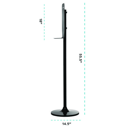 Automatic Foam Hand Sanitizer/Soap Dispenser with Floor Stand, 40 oz, 4.48 x 6 x 45, White