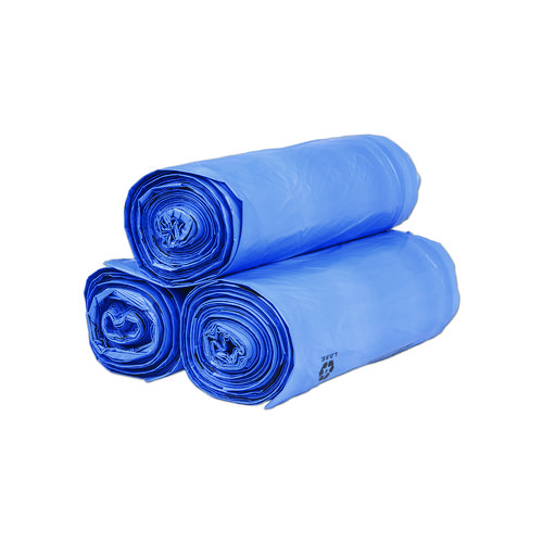 Institutional Low-Density Can Liners, Soiled Linen, 30 gal, 1 mil, 30" x 43", Blue, 200/Carton