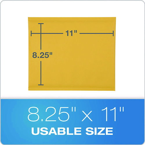 Kraft Bubble Mailers, Barrier Bubble Cushion, Redi-Seal Adhesive Closure, 8.25 x 11, Brown Kraft, 25/Pack