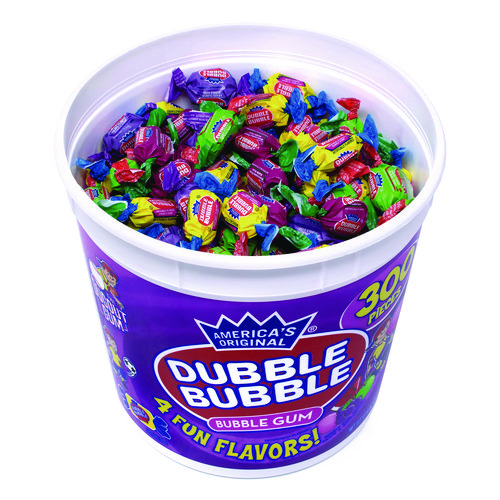 Bubble Gum Assorted Flavor Twist Tub, 300 Pieces/Tub, 1 Tub/Carton