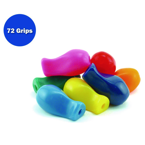 Jumbo Pencil Grip, 1" Long, Assorted Colors, 72/Carton