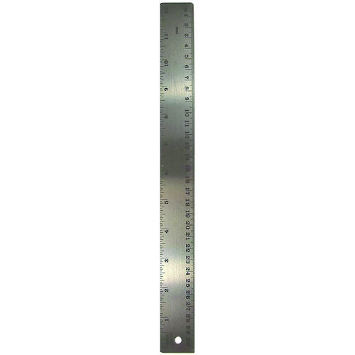 Stainless Steel Ruler, Standard/Metric, 12" Long, Silver, 72/Carton