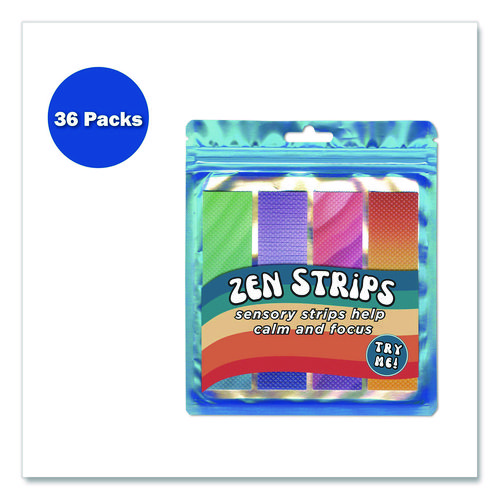 Zen Strips, Bumpy Gradient, Assorted Colors, 4/Set, 36 Sets/Carton