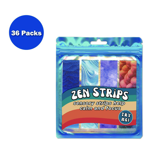 Zen Strips, Sandy Gradient, Assorted Colors, 4/Set, 36 Sets/Carton