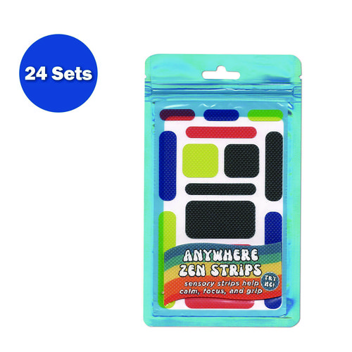 Anywhere Zen Strips, Bumpy, Assorted Primary Colors 13/Set, 24 Sets/Carton