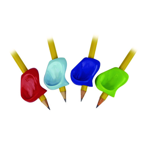 Pinch Pencil Grip, 1" Long, Assorted Colors, 100/Carton